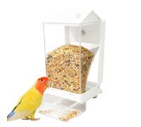 Mangeoire à paillettes | Récipient d'alimentation suspendu pour éviter les déversements | Mangeoire automatique à oiseaux, crochet sécurisé automatique transparent