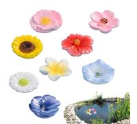 Mangeoire à papillons - 8 pièces de fleurs en résine résistantes aux intempéries, station d'alimentation pour insectes de jardin extérieur, attire les papillons colibri, abeille, oriole | pour le pays