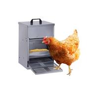 IDMarket - Mangeoire à pédale pour Poules Distributeur Automatique 5 kg Anti-nuisibles
