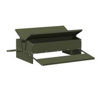 vidaXL Nourrisseur à pédale pour Poules Vert Olive 75 x 53 x 20,5 cm, Jardin et terrasse, Moderne, Durable, détendez-Vous dans Votre Espace extérieur, savourez des Moments sympas avec Vos Proches