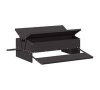 Mangeoire à pédale pour poulet, noir, 75 x 53 x 20,5 cm, 10 kg | Acier robuste, capacité de 10 kg, utilisation intérieure et extérieure, assemblage avec tournevis, nettoyage avec chiffon sec