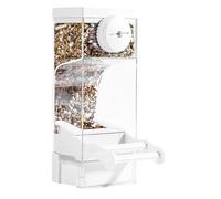 Mangeoire à pigeons | Plat automatique transparent à double support - Distributeur de nourriture pour oiseaux | Pour pinsons, moines, perroquets, maison, jardin, cour, aménagement paysager, parc