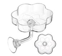 Mangeoire à Poissons en Forme de, Bol à Ventouse, récipient de Nourriture pour réservoir de 2,28x2,28x1,18 Pouces avec Maintien Stable, Plat d'alimentation Pratique, Accessoire d'aquarium avec u