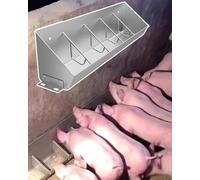 Mangeoire à porc en métal robuste pour le bétail, support de sol/suspendu, installation facile pour les fermes porcines et l'alimentation du poulet