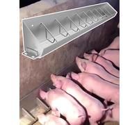 Mangeoire à porc en métal robuste pour le bétail, support de sol/suspendu, installation facile pour les fermes porcines et l'alimentation du poulet