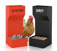 Mangeoire à poulet, huîtres et grains, mangeoire en métal, accessoires de poulailler, design pour poules et œufs plus sains