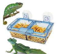 Mangeoire À Reptiles Bac Alimentaire Double Compartiment à Ventouse