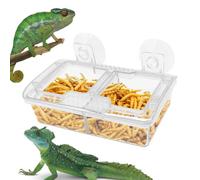 Mangeoire À Reptiles Bac Alimentaire Double Compartiment à Ventouse