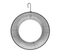 Mangeoire à suspendre en forme de couronne d'arachides entière, mangeoires pour oiseaux avec crochet de suspension, mangeoires rondes en métal pour nourrir les oiseaux avec crochet de suspension