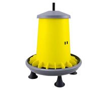 Mangeoire à trémie de 9l ARCUS GYRO avec ailes anti-gaspillage, tige filetée en plastique et pieds - River Systems