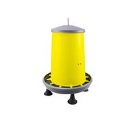 Mangeoire à trémie poule avec tige métal et pieds 15Kg - River Systems Jaune