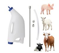 Mangeoire à veau - Drencher liquide œsophagien - Bouteille de lait de veau 4 L pour animaux de ferme avec tube flexible pour chèvres, agneaux, chiots, moutons