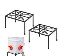 Mangeoire à volaille - Support d'abreuvoir à poulet, support de seau | Construction en fer durable, assemblage facile, couleur noire, accessoire de support multi-usage pour poulailler, ferme, station