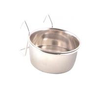 Mangeoire acier inoxydable avec support 150 ml ø7 cm oiseaux