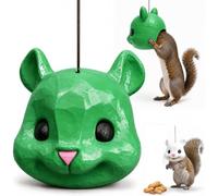 Mangeoire amusante pour écureuil en forme de tête de souris pour | Double usage pour accrocher et placer, protéger du vent et de la pluie, design à grande ouverture, alimentation et