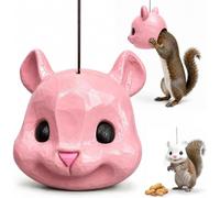 Mangeoire amusante pour écureuil en forme de tête de souris pour | Double usage pour accrocher et placer, protéger du vent et de la pluie, design à grande ouverture, alimentation et