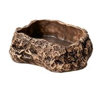 Mangeoire anti-basculement pour reptiles - Aspect rocher - Petite mangeoire | Gamelle d'angle pour reptile pour intérieur et extérieur, lézard, gecko, serpent, ermite, crabe, amphibien
