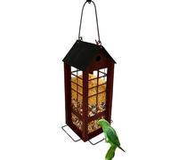 Mangeoire anti-écureuil en métal | Grande mangeoire à oiseaux pour décoration extérieure, colibri, pinson, moineau, jardin, cour, porche, parc, arbre, balcon, chemin
