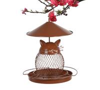 Mangeoire anti-écureuil pour oiseaux | Mangeoire à oiseaux en maille métallique pour l'extérieur - Station d'alimentation résistante aux intempéries et aux déversements pour observer la faune