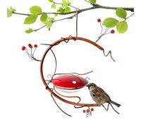 Mangeoire anti-fourmis, baies rouges pour oiseaux, fourmis et abeilles - Station d'alimentation anti-fuite, décoration de jardin, facile à nettoyer et à remplir