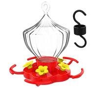 Mangeoire Anti-Fourmis pour colibris à Large Ouverture à Suspendre en extérieur 473 ML (16 oz) Transparente avec 5 orifices d'alimentation perchoir antidérapant et Protection Anti-Abeilles.