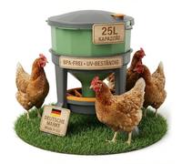 Mangeoire automatique 25 l pour poulets et volailles - Grille d'épargne de nourriture