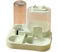 Mangeoire automatique à double bol avec réservoir d'eau de 400 ml pour alimentation continue en eau et distribution de nourriture sèche, avec bords surélevés anti-éclaboussures pour éviter les