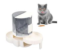 Mangeoire Automatique à Double Couche pour Animaux de Compagnie, Distributeur de Nourriture et d'eau séparé Rotatif Sec-Humide, pour Chiens et Chats de Petite et Moyenne Taille