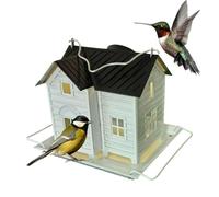 Mangeoire automatique à énergie solaire pour l'extérieur - Station d'alimentation de jardin pour perroquets - Distributeur de nourriture pour perruches et perruches avec suspension - Pour balcon