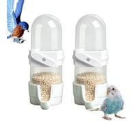 Mangeoire Automatique à Oiseaux,Fermeture À Clipsage Automatique 2 Pièces - Biberon À Eau Suspendu pour Oiseaux - pour Calopsitte Inséparables Conure Perroquet Canari Hérissons Hamsters et Pigeons