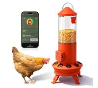 Mangeoire automatique à poulet, accessoires intelligents pour poulailler, alimentation à poulet télécommandée intelligente sans déchets, calendrier d'alimentation préréglé, 9 ports d'alimentation de