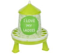 Kerbl Mangeoire Automatique avec Pieds pour volailles (Poussins, Poulets, Canards) - Qualité Alimentaire - Motif Love My Ladies (4 kg)