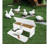 Mangeoire automatique de 5 kg en acier galvanisé pour poules avec une capacité de 8,2 l, alimentation sur pied pour poulailler