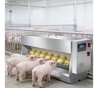 Mangeoire automatique de lait de porcelet avec 10 , contrôle constant de la température, simulation vocale de semis, facile à nettoyer, protection contre les brûlures à sec pour l'élevage de