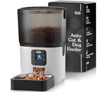 Mangeoire Automatique Intelligente pour Chat - Distributeur de Nourriture pour Chat fiable de 6 L avec écran LCD pour Une Installation Facile - Distributeur Automatique de Nourriture pour Chien avec