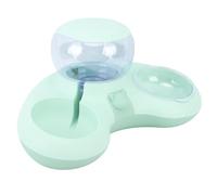 Mangeoire Automatique pour Animaux de Compagnie, Distributeur d'eau et de Nourriture Facile à Nettoyer pour Chat et Chien, Double Bol Sûr pour la Maison (Vert)