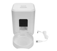 Mangeoire Automatique pour Animaux De Compagnie Intelligent WiFi Connecté Contrôle des Portions Chronométrées Distributeur De Nourriture Sèche pour Chats Chiens Multi Animaux (Blanche)
