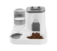 Mangeoire automatique pour animaux de compagnie - Recharge automatique 2 en 1 pour gamelle de nourriture et d'eau, solution de distribution intelligente, grand récipient de stockage sec de 2200 ml