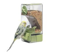 Mangeoire automatique pour cage à oiseaux, distributeur de graines avec perchoir pour une alimentation sans désordre, idéal pour les petits oiseaux comme les pinsons et les canaris dans les volières