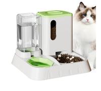 Mangeoire automatique pour chat - Distributeur automatique de nourriture 2 | en 1 | Bol double pour animaux de compagnie de grande capacité | Amovible, station auto-alimentation facile à pour