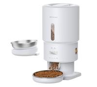 Mangeoire automatique pour chat - Distributeur de nourriture anti-obstruction de 5 L avec conservation de la fraîcheur, 1 à 6 repas/jour, portions programmables, voix de 10 s, autonomie de la batterie