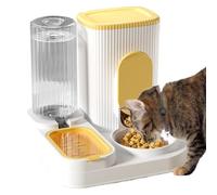 Mangeoire automatique pour chat - Mangeoire et abreuvoir automatique 2 en 1 | Ensemble de gamelles amovibles en acier inoxydable | Gamelle d'eau de stockage de nourriture pour chiens pour chiots