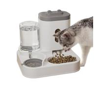 Mangeoire automatique pour chat - Station d'alimentation intelligente | Distributeur d'eau 2 en 1 avec système de débit en ABS durable avec support de repas programmé pour intérieur et extérieur, chat