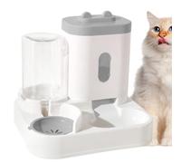Mangeoire Automatique pour Chats et Chiens - 2 Bols Distributeur de Croquettes, Gamelle à Nourriture et à Eau pour Animaux de Compagnie
