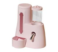 Mangeoire automatique pour hamster et bouteille d'eau 80 ml Distributeur automatique Léger Transparent Gamelle pour petits animaux gerbilles nains 80 ml Rose