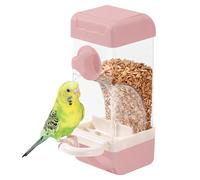 Mangeoire automatique pour oiseaux - Distributeur de nourriture magnétique pour perruches, 500 ml avec perchoir, recharge de matériau durable, cage et utilisation en extérieur, fournitures pour