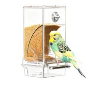 Mangeoire Automatique pour Oiseaux,Gamelle Alimentaire Automatique Transparente avec perchoir | Station d'alimentation | pour Canari, Pinson, Calopsitte, Conure, Cacatoès, Perroquet
