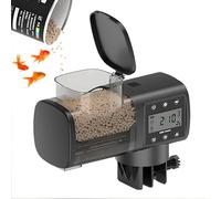 Mangeoire automatique pour poissons, 500 ml, distributeur de nourriture d'aquarium de grande capacité avec affichage du temps d'alimentation, minuterie intelligente et design résistant à l'humidité