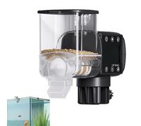 Mangeoire automatique pour poissons - Alimentée par piles - Avec minuteur - Affichage numérique programmable - Distributeur de nourriture intelligent - 11,9 x 8,7 x 5,8 cm - Pour un usage quotidien