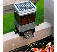 Mangeoire automatique pour poissons avec minuterie et alimentation dispersée à 120 °, charge solaire pour aquarium, parfait pour les vacances ou les soins de fin de semaine